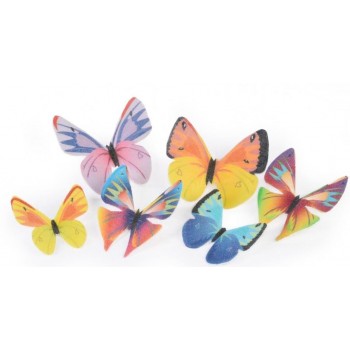 DECORAZIONI FARFALLE COLORATE IN OSTIA PER TORTE -...