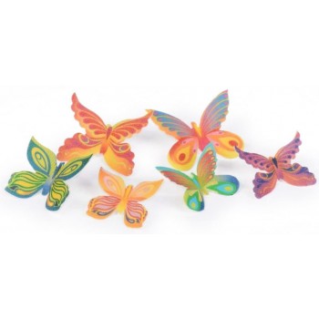 DECORAZIONI FARFALLE COLORATE IN OSTIA PER TORTE -...