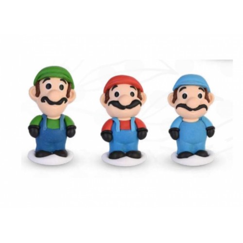 KIT 3 PEZZI : 2 MARIO BROS E 1 LUIGI IN ZUCCHERO