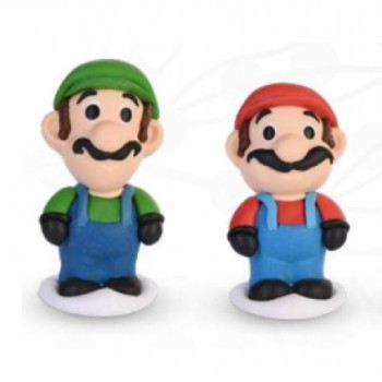 KIT 2 PEZZI : 1 MARIO BROS E 1 LUIGI IN ZUCCHERO