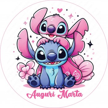 STITCH ANGEL CIALDA PER TORTA TONDA _275CT