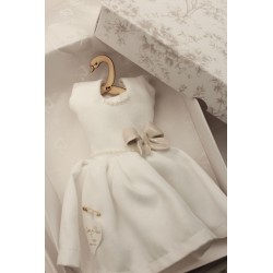 BOMBONIERA Vestito Profuma Biancheria Bianco con Fiocco in Porcellana Capodimonte - Eleganza per Eventi