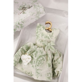 BOMBONIERA Vestito Profuma Biancheria Bianco Damascato...