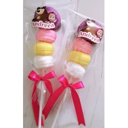 MASHA E ORSO SPIEDINO MARSHMALLOW SEGNAPOSTO RICORDO