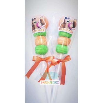 MASHA E ORSO SPIEDINO MARSHMALLOW SEGNAPOSTO RICORDO 2