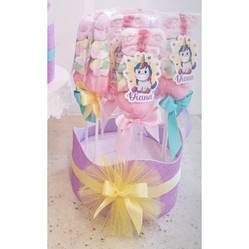 UNICORNO ARCOBALENO SPIEDINO MARSHMALLOW...