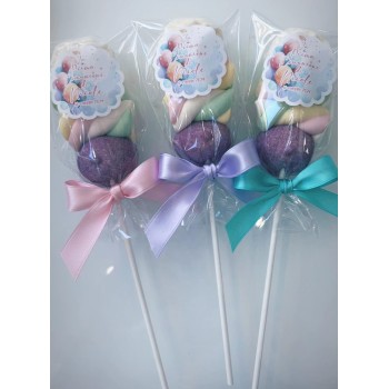 COMUNIONE BIMBA SPIEDINO MARSHMALLOW SEGNAPOSTO RICORDO