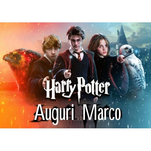 HARRY POTTER RON ERMIONE CIALDA PER TORTA...