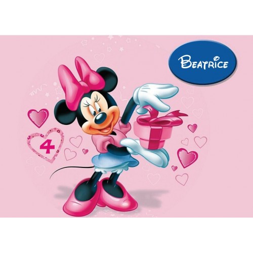 MINNIE ROSA REGALO  CIALDA PER TORTA...
