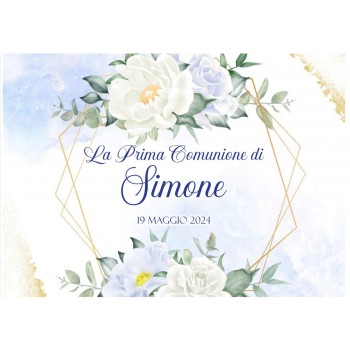 PRIMA COMUNIONE BAMBINO FIORI CIALDA PER TORTA...