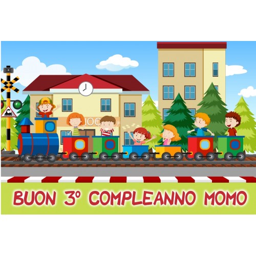 TRENINO A VAPORE CIALDA PER TORTA RETTANGOLARE...