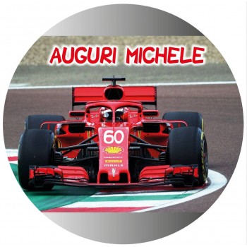 FORMULA UNO FERRARI CIALDA PER TORTA TONDA _294CT