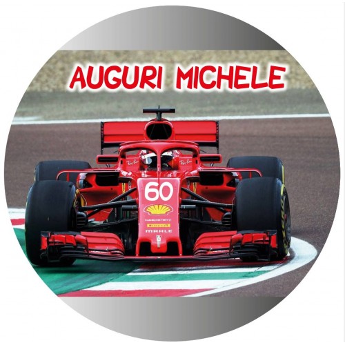 FORMULA UNO FERRARI CIALDA PER TORTA TONDA _294CT