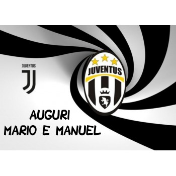 JUVE SCUDETTO STEMMA CIALDA PER TORTA RETTANGOLARE _298CR