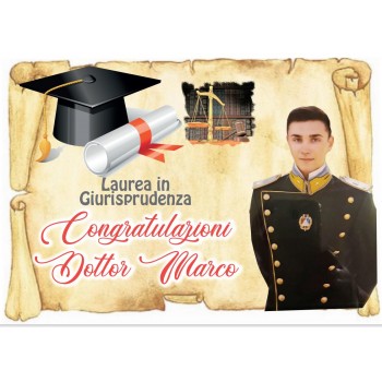 LAUREA PERGAMENA CIALDA PER TORTA RETTANGOLARE _300CR