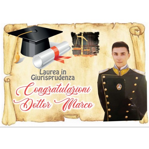 LAUREA PERGAMENA CIALDA PER TORTA RETTANGOLARE...