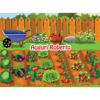 ORTO CAMPAGNA VERDURE CIALDA PER TORTA RETTANGOLARE _308CR