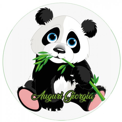 PANDA ANIMALI CIALDA PER TORTA TONDA _311CT