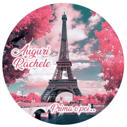 PARIGI TOUR EIFFEL CIALDA PER TORTA TONDA _312CT