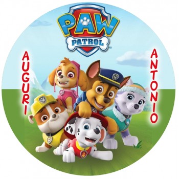 PAW PATROL CIALDA PER TORTA TONDA _310CT
