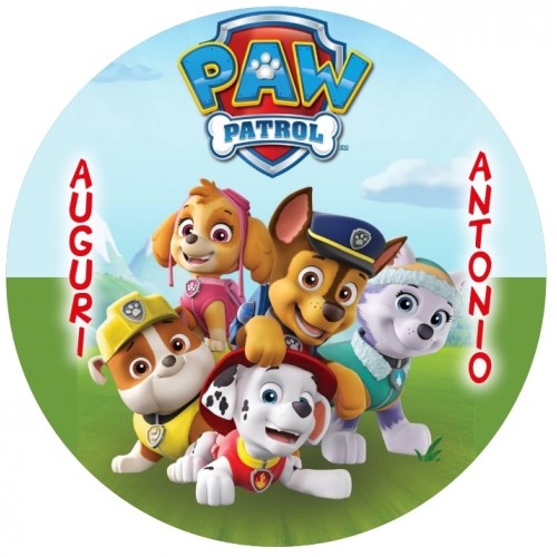 PAW PATROL CIALDA PER TORTA TONDA _310CT