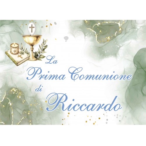 PRIMA COMUNIONE BAMBINO BIMBO VERDE SALVIA...