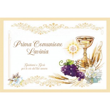 PRIMA COMUNIONE TRADIZIONALE CALICE UVA CIALDA PER TORTA...