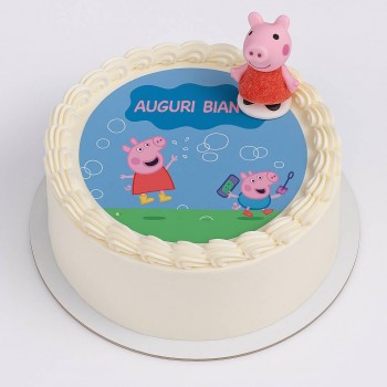 KIT CIALDA + PERSONAGGIO IN ZUCCHERO PEPPA PIG PER TORTA...