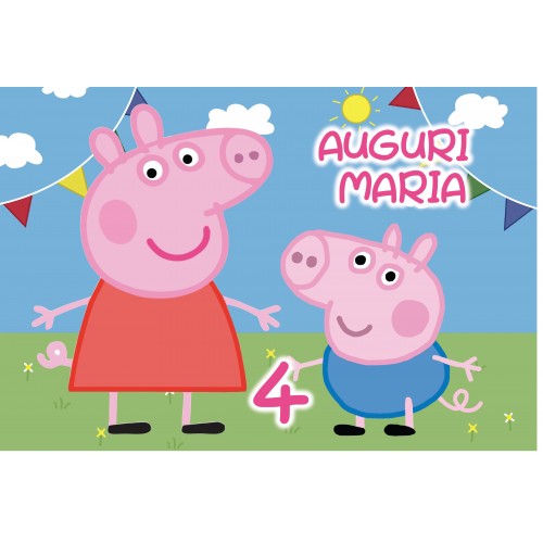 KIT CIALDA + PERSONAGGIO IN ZUCCHERO PEPPA PIG...