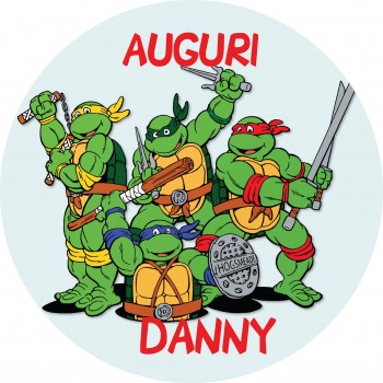 TARTARUGHE NINJIA CIALDA PER TORTA TONDA _323CT