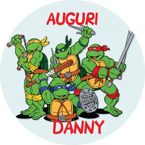 TARTARUGHE NINJIA CIALDA PER TORTA TONDA _323CT