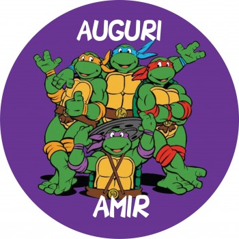 TARTARUGHE NINJIA CIALDA PER TORTA TONDA _324CT