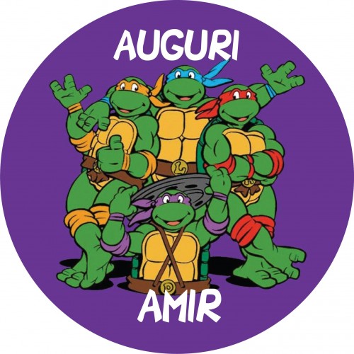 TARTARUGHE NINJIA CIALDA PER TORTA TONDA _324CT