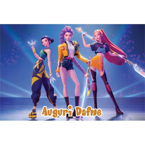 KPOP DEMON HUNTERS CIALDA PER TORTA...