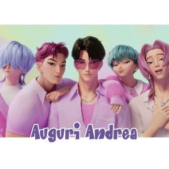 KPOP DEMON HUNTERS SAJA BOYS CIALDA PER TORTA...