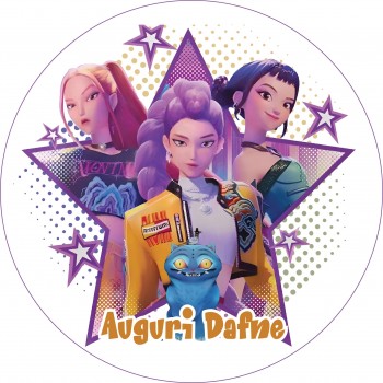 KPOP DEMON HUNTERS STELLA CIALDA PER TORTA TONDA _326CT