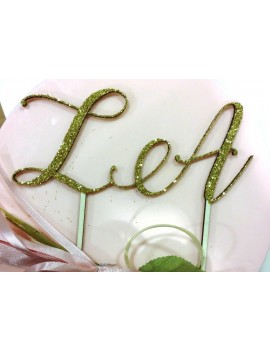 CAKE TOPPER SCRITTA MATRIMONIO PERSONALIZZATO INIZIALI LEGNO
