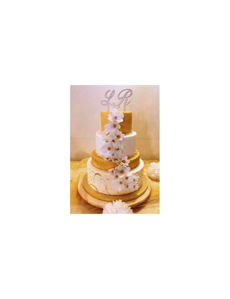 CAKE TOPPER SCRITTA MATRIMONIO PERSONALIZZATO...