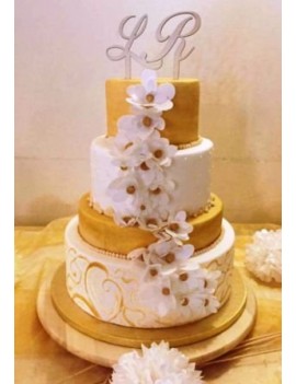 CAKE TOPPER SCRITTA MATRIMONIO PERSONALIZZATO NOMI LEGNO