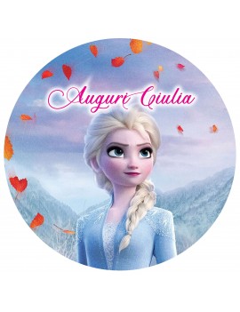 FROZEN 2 ELSA CIALDA PER TORTA TONDA _083CT