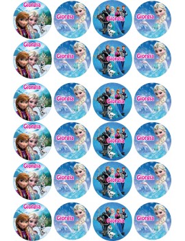 FROZEN ELSA ANNA OLAF CIALDA PER BISCOTTI MUFFIN CUPCAKE...