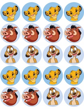 IL RE LEONE SIMBA PUMBA TIMON DISNEY CIALDA PER BISCOTTI...