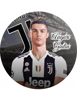 JUVENTUS CRISTIANO RONALDO CIALDA PER TORTA TONDA _048CT