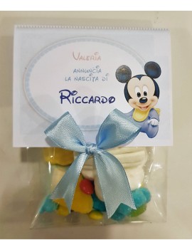 TOPOLINO BABY MICKY MOUSE SACCHETTO CARAMELLE MARSHMALLOWS