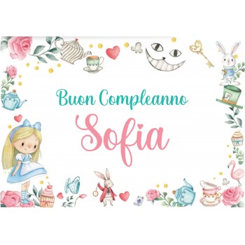 ALICE NEL PAESE DELLE MERAVIGLIE CIALDA PER TORTA...