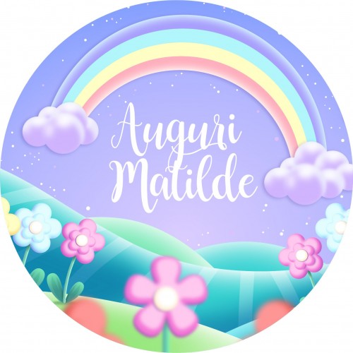 ARCOBALENO LILLA CIALDA PER TORTA RETTANGOLARE...