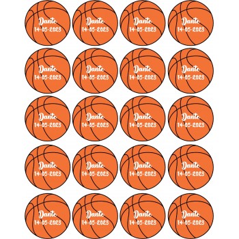 PALLA DA BASKET CIALDA PER BISCOTTI MUFFIN CUPCAKE _223CB