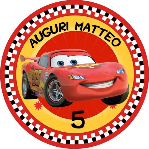 CARS SAETTA CIALDA PER TORTA TONDA _229CT