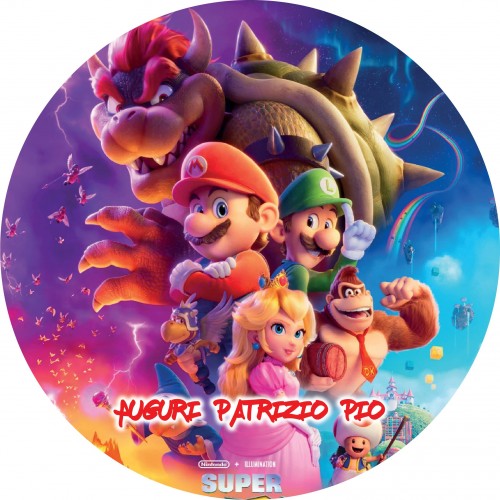 SUPER MARIO STRIKERS CIALDA PER TORTA TONDA _233CT