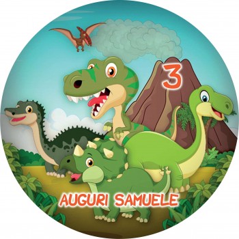 DINOSAURI BABY CIALDA PER TORTA TONDA _239CT